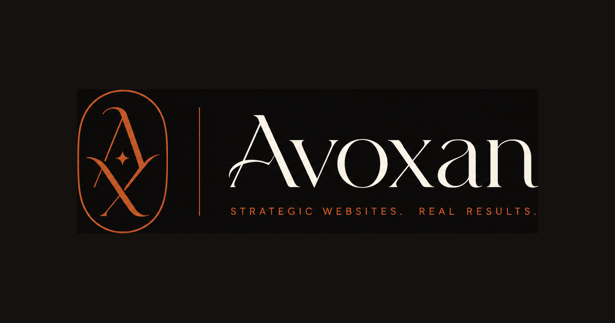 The Avoxan studio site, dark editorial design with ember accents, the page you are reading.